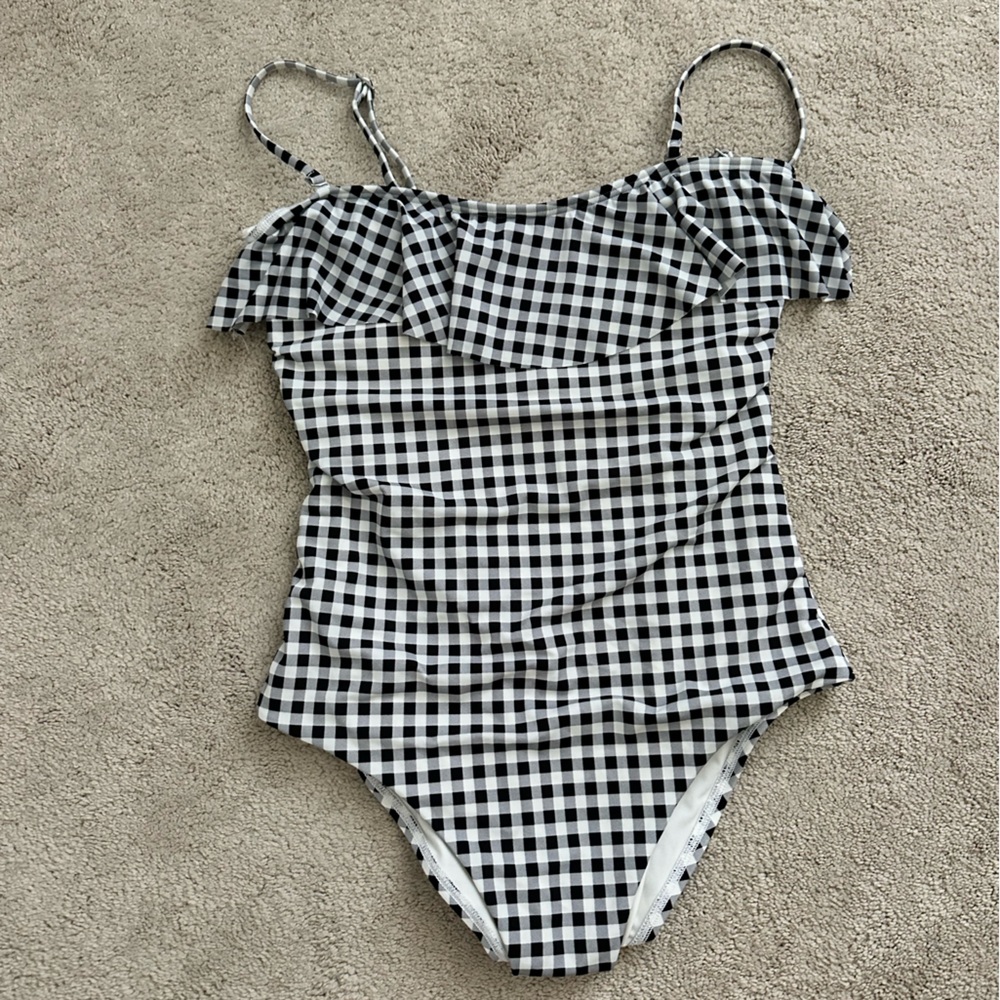 LOFT Monochrome Checkered Swimwear